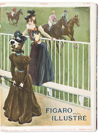 VARIOUS ARTISTS. FIGARO ILLUSTRÉ. Group of 22 bound volumes. 1890-1911. Each 16½x12½ inches, 42x31¾ cm. Jean Boussod, Manzi, Joyant & C